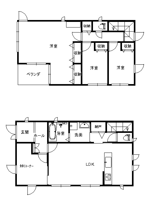 久留米売家A棟間取り